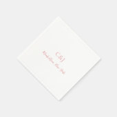 Serviette En Papier Mariage élégant rose pur (Coin)