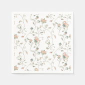 Serviette En Papier Mariage élégant Trailing Floral (Devant)