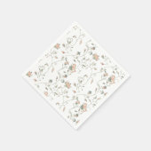 Serviette En Papier Mariage élégant Trailing Floral (Coin)