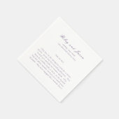 Serviette En Papier Mariage élégant violet propre (Coin)