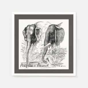 Serviette En Papier Mariage éléphant