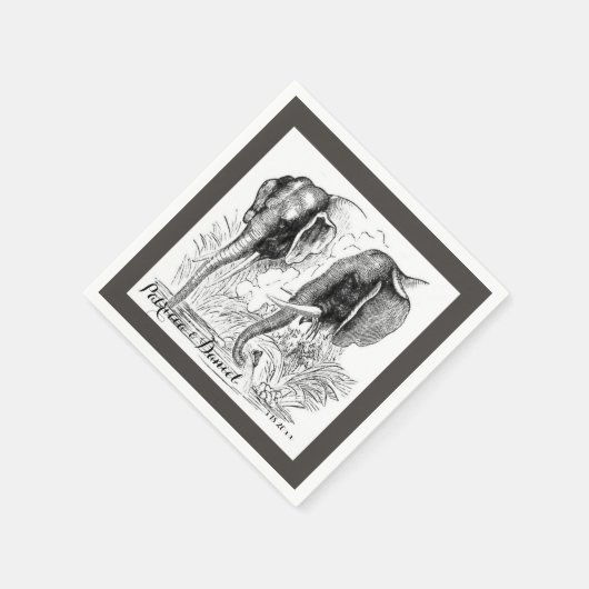 Serviette En Papier Mariage éléphant (Coin)
