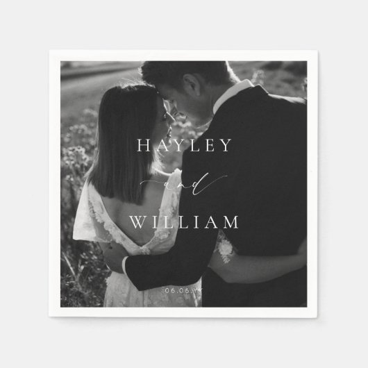 Serviette En Papier Mariage Ellesmere Photo (Devant)