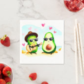 Serviette En Papier Mariage en couple Avocado (En situation)