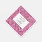 Serviette En Papier Mariage en cuir rose chic (Coin)