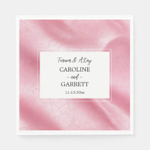 Serviette En Papier Mariage en cuir rose Faux