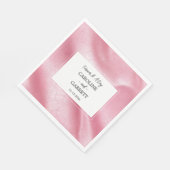 Serviette En Papier Mariage en cuir rose Faux (Coin)