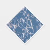 Serviette En Papier Mariage en marbre bleu argenté (Coin)
