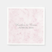 Serviette En Papier Mariage en marbre rose vif (Devant)