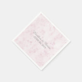 Serviette En Papier Mariage en marbre rose vif (Coin)