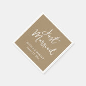 Serviette En Papier Mariage en papier rustique Kraft (Coin)