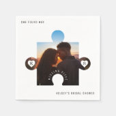 Serviette En Papier Mariage en pièces de puzzle (Devant)