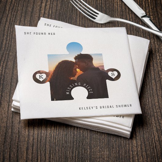 Serviette En Papier Mariage en pièces de puzzle