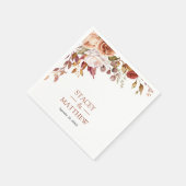 Serviette En Papier Mariage en terre cuite fleurie de Bohême (Coin)