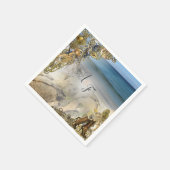 Serviette En Papier Mariage en vapeur près des serviettes de mer (Coin)