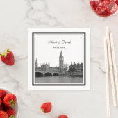 Serviette En Papier Mariage encadré Londres Skyline (En situation)