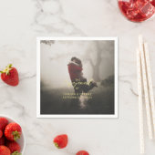 Serviette En Papier Mariage Engagement Party Ajouter une photo (En situation)