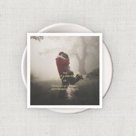 Serviette En Papier Mariage Engagement Party Ajouter une photo