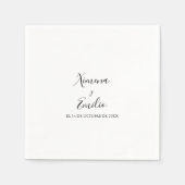 Serviette En Papier Mariage espagnol minimaliste simple Napkin (Devant)