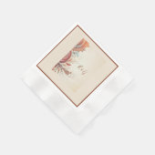 Serviette En Papier mariage ethnique beige (Coin)