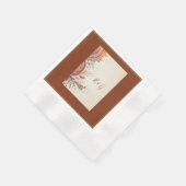 Serviette En Papier mariage ethnique beige (Coin)