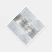 Serviette En Papier Mariage étincelant en argent (Coin)