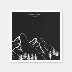 Serviette En Papier Mariage extérieur de pin de montagne