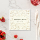 Serviette En Papier Mariage Fancy Foliage (En situation)