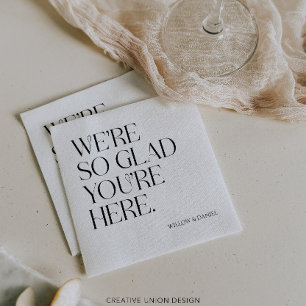 Serviette En Papier Mariage Fantaisie Moderne Nous sommes ravis que vo
