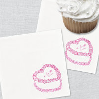 Mariage Fantaisiste Rose Gâteau Vintage Dessiné à 