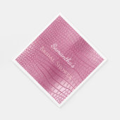 Serviette En Papier Mariage Faux Crocodile Rose Démonstration de Maria (Coin)