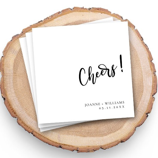 Serviette En Papier Mariage Félicitations Script Gras