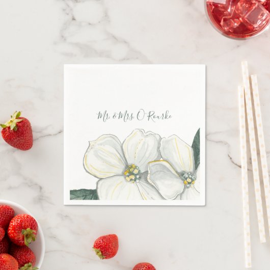 Serviette En Papier Mariage & Fête des mariées Cocktail serviettes (En situation)