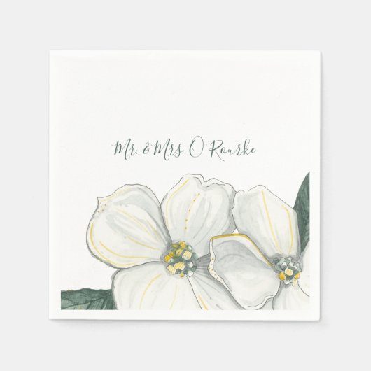 Serviette En Papier Mariage & Fête des mariées Cocktail serviettes (Devant)