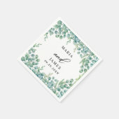 Serviette En Papier Mariage Feuille de l'Eucalyptus (Coin)