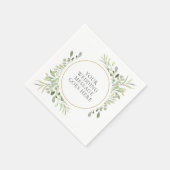 Serviette En Papier Mariage Feuille du feuillage vert doux Eucalyptus (Coin)