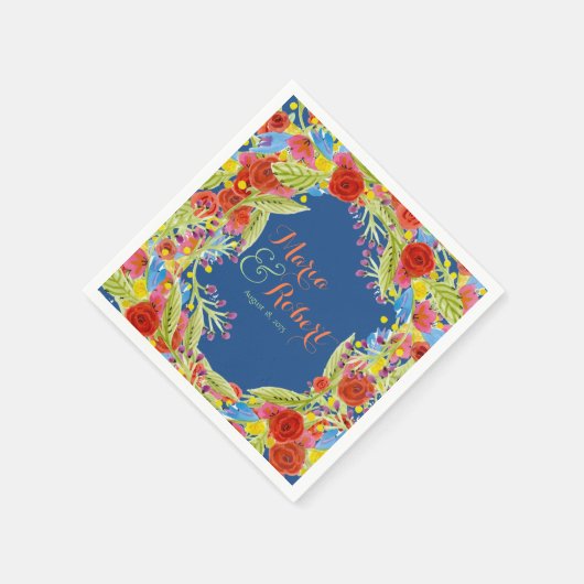 Serviette En Papier Mariage Fiesta (Coin)