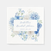Serviette En Papier Mariage Fleur Bleu Shower (Devant)