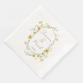 Serviette En Papier Mariage fleur sauvage (Coin)