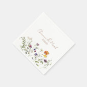 Serviette En Papier Mariage fleur sauvage (Coin)