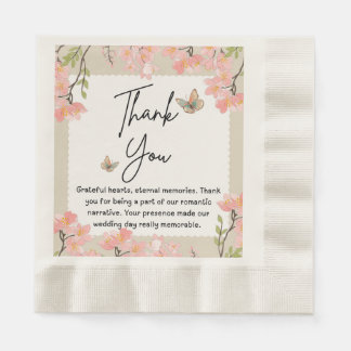 Serviette En Papier mariage fleur sauvage