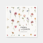 Serviette En Papier Mariage fleur sauvage (Devant)