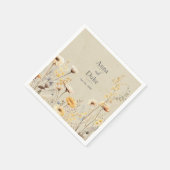 Serviette En Papier Mariage fleur sauvage (Coin)