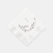 Serviette En Papier Mariage Fleur sauvage (Coin)