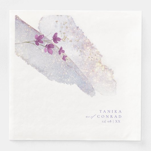 Serviette En Papier Mariage fleur sauvage Aquarelle Peinture Str Peri  (Devant)