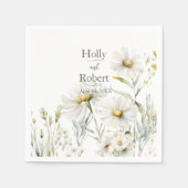 Serviette En Papier Mariage Fleur sauvage Daisy (Devant)