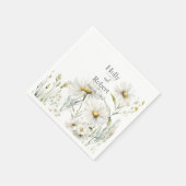 Serviette En Papier Mariage Fleur sauvage Daisy (Coin)