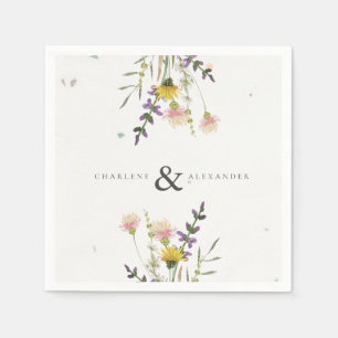 Serviette En Papier Mariage fleur sauvage Meadow Garden