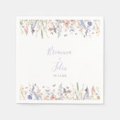 Serviette En Papier Mariage Fleur sauvage multilingue d'été Napkin (Devant)