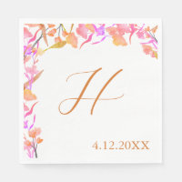 Mariage Fleur sauvage rose et orange clair